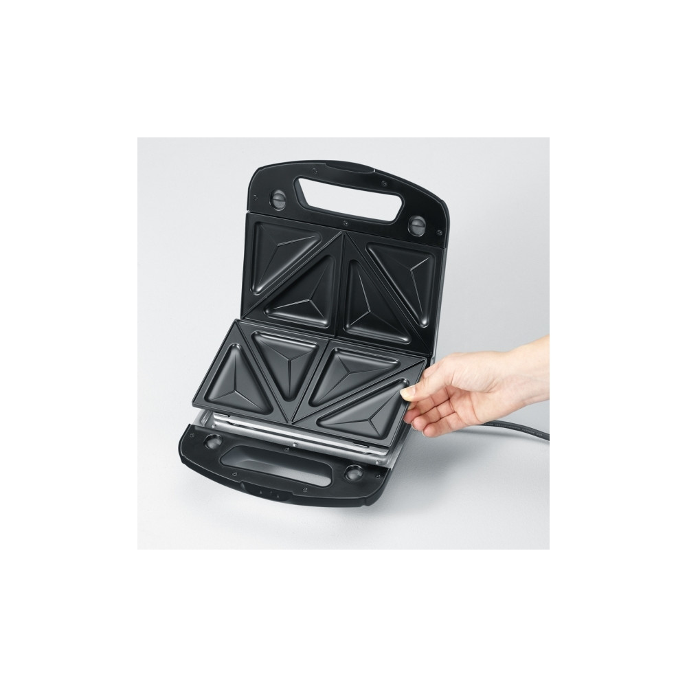 Produktbild för SEVERIN SA 2968 - smörgåsgrill/våffeljärn/grill - svart/krom