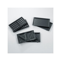 Produktbild för SEVERIN SA 2968 - smörgåsgrill/våffeljärn/grill - svart/krom