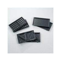 Produktbild för SEVERIN SA 2968 - smörgåsgrill/våffeljärn/grill - svart/krom
