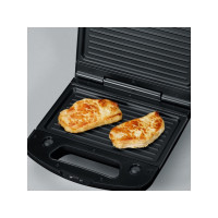 Produktbild för SEVERIN SA 2968 - smörgåsgrill/våffeljärn/grill - svart/krom