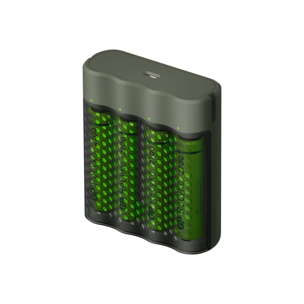 Produktbild för GP ReCyko M451 USB-batteriladdare - 4 x AAA - NiMH