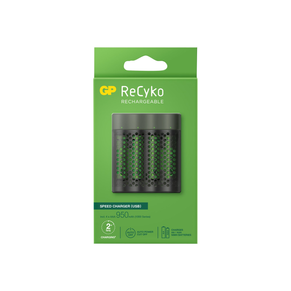 Produktbild för GP ReCyko M451 USB-batteriladdare - 4 x AAA - NiMH