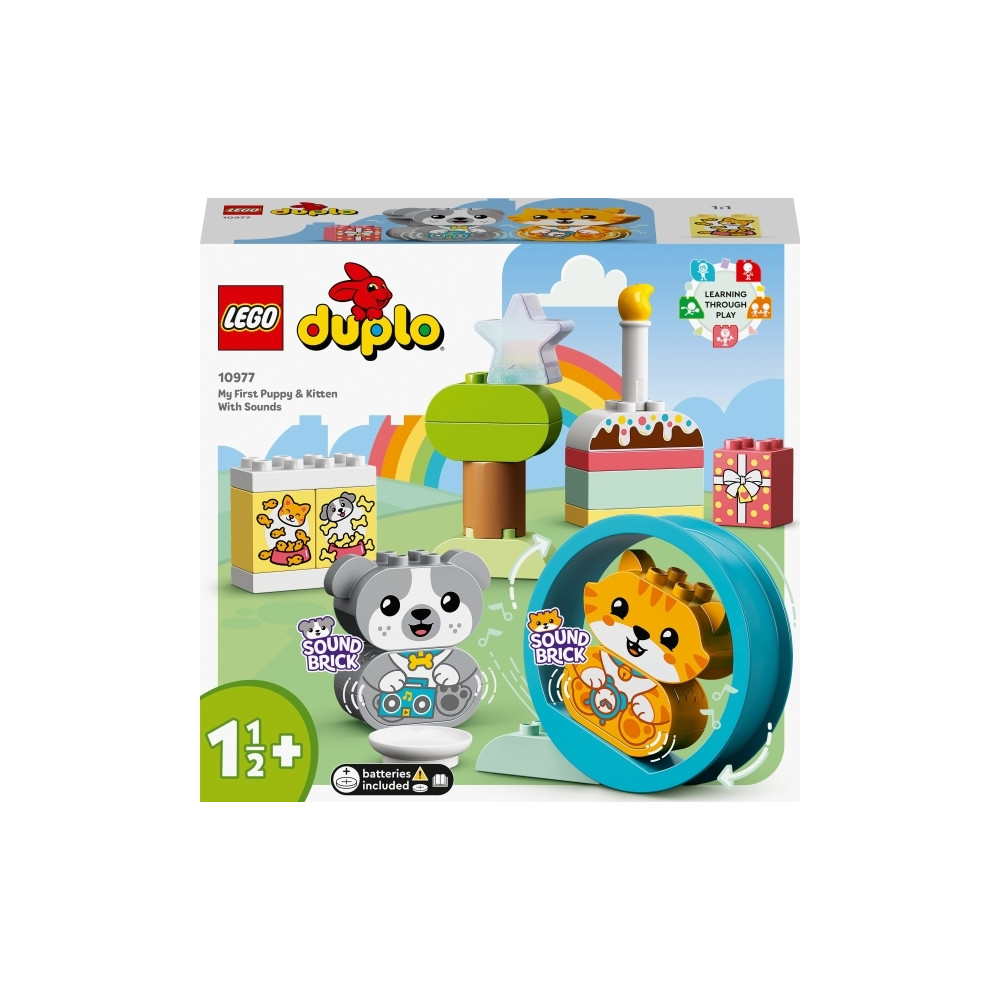 Produktbild för LEGO DUPLO 10977 - Min första valp och kattunge med ljud - byggsats