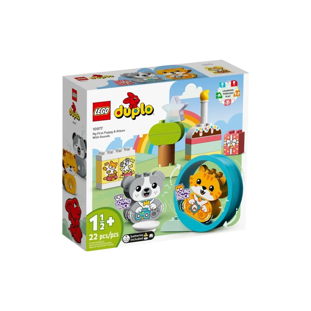 Produktbild för LEGO DUPLO 10977 - Min första valp och kattunge med ljud - byggsats