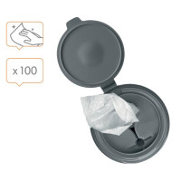 Produktbild för Whiteboardrengöring NOBO servetter 100/f