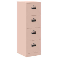 Produktbild för Arkivkåp med låda 2 pcs Rosa 44 x 50 x 139 cm Kallvalsat Stål