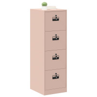 Produktbild för Arkivkåp med låda 2 pcs Rosa 44 x 50 x 139 cm Kallvalsat Stål