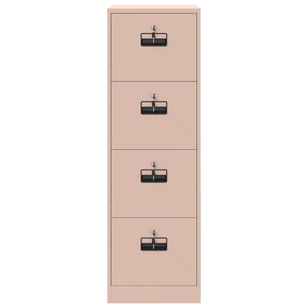 Produktbild för Arkivkåp med låda 2 pcs Rosa 44 x 50 x 139 cm Kallvalsat Stål