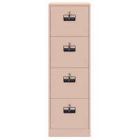 Produktbild för Arkivkåp med låda 2 pcs Rosa 44 x 50 x 139 cm Kallvalsat Stål