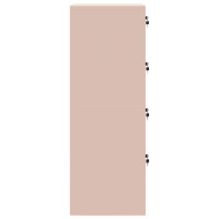 Produktbild för Arkivkåp med låda 2 pcs Rosa 44 x 50 x 139 cm Kallvalsat Stål