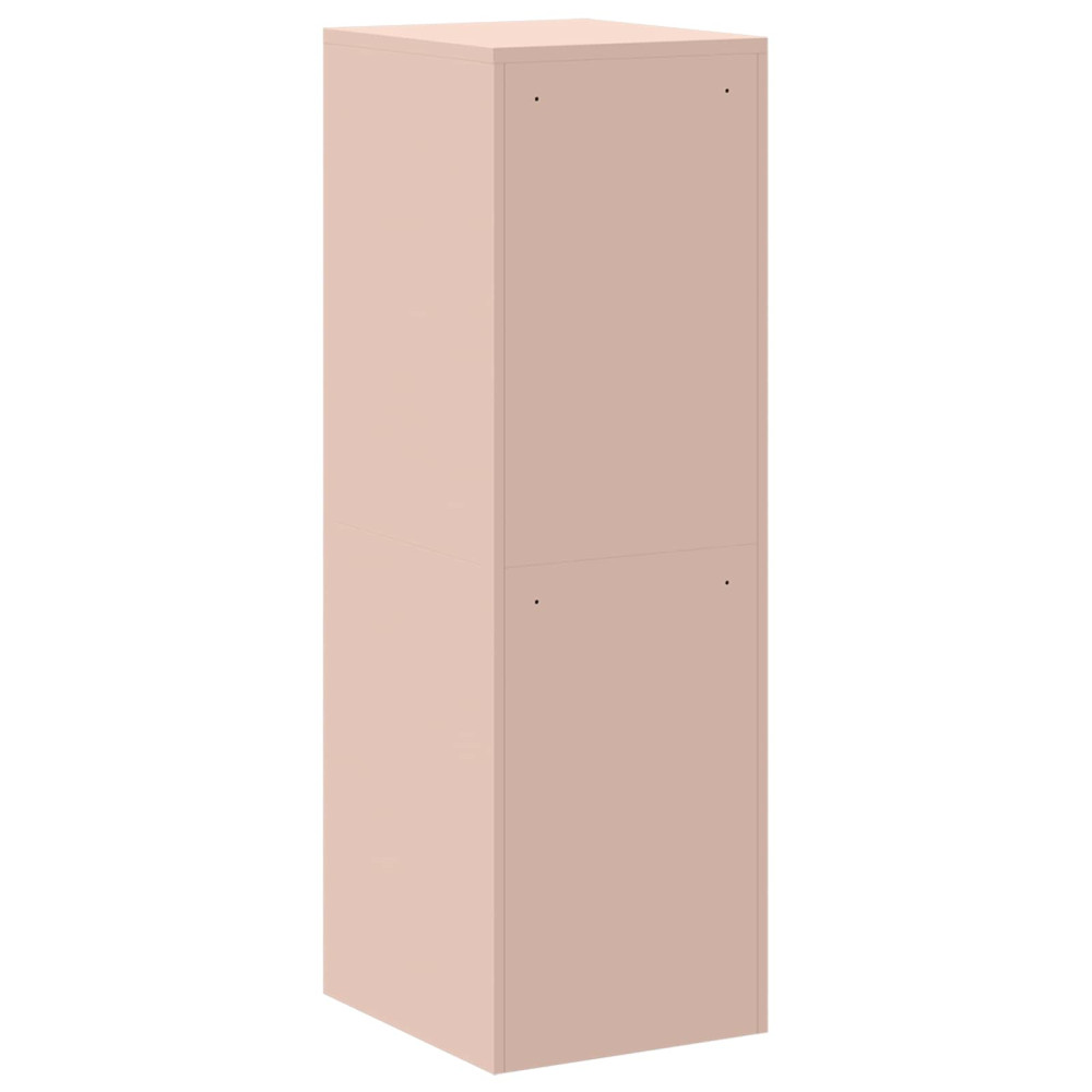 Produktbild för Arkivkåp med låda 2 pcs Rosa 44 x 50 x 139 cm Kallvalsat Stål