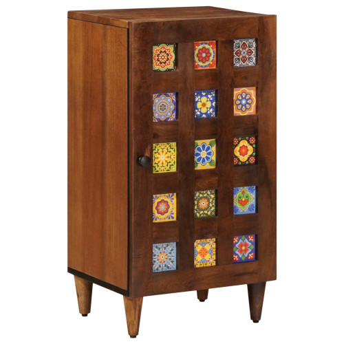 vidaXL Sideboard med lagring Valnöt 40 x 33 x 75 cm Massivt mangoträ