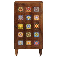 Produktbild för Sideboard med lagring Valnöt 40 x 33 x 75 cm Massivt mangoträ