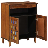 Produktbild för Sideboard med lagring Valnöt 60 x 33 x 75 cm Massivt mangoträ