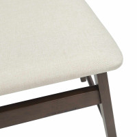Produktbild för Matstol 2 pcs Ljusbrun och ljus Massiv Gummiträ