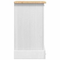 Produktbild för Sängbord med låda Corona Vit 35 x 32,5 x 58 cm Massiv furu