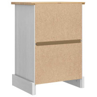 Produktbild för Sängbord med låda Corona Vit 45 x 35 x 64 cm Massiv furu