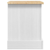 Produktbild för Sängbord med låda Corona Vit 53 x 39 x 47 cm Massiv furu