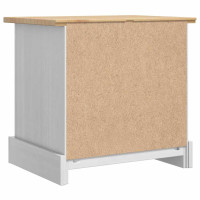 Produktbild för Sängbord med låda Corona Vit 53 x 39 x 47 cm Massiv furu