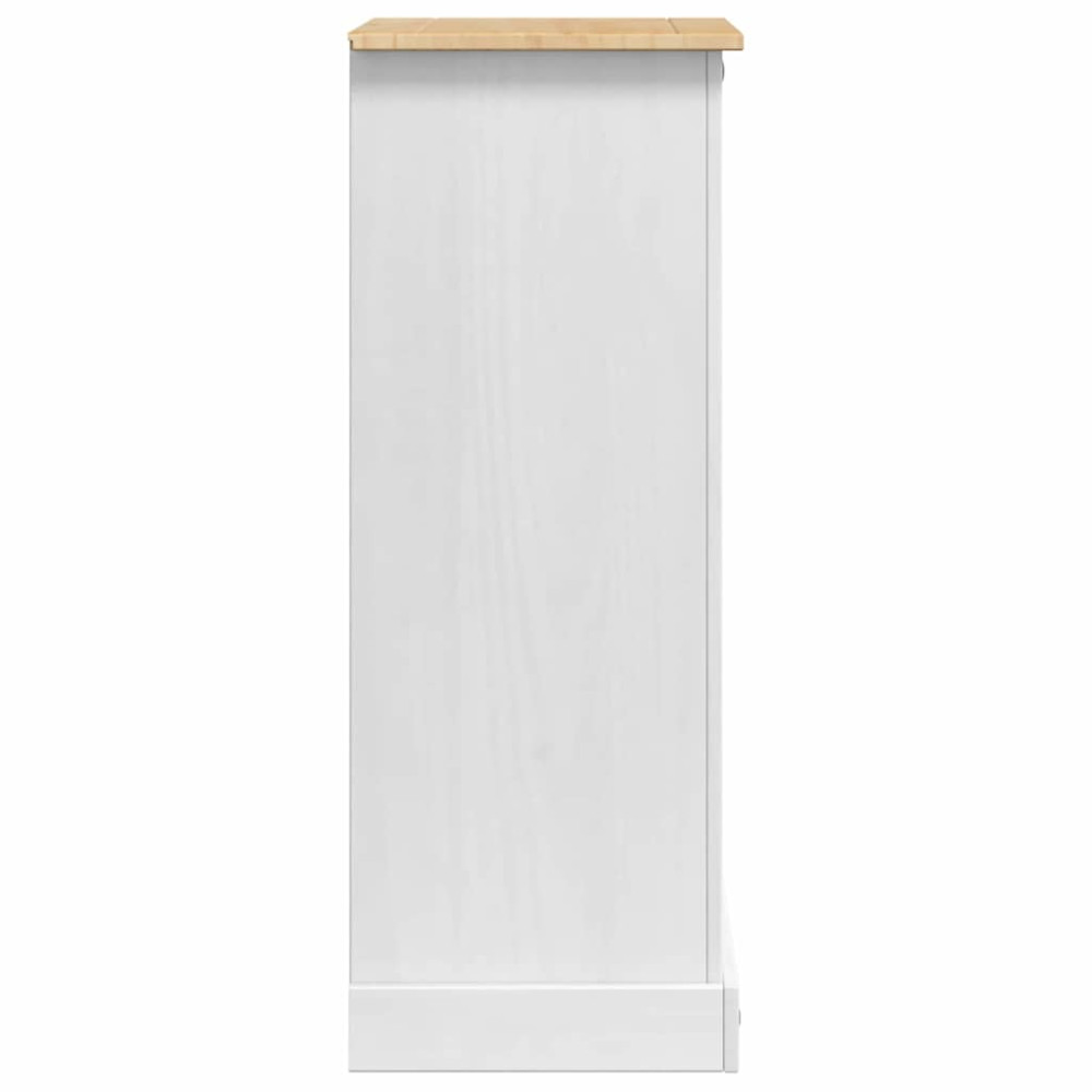 Produktbild för Sängbord med låda Corona Vit 53 x 39 x 103 cm Massiv furu