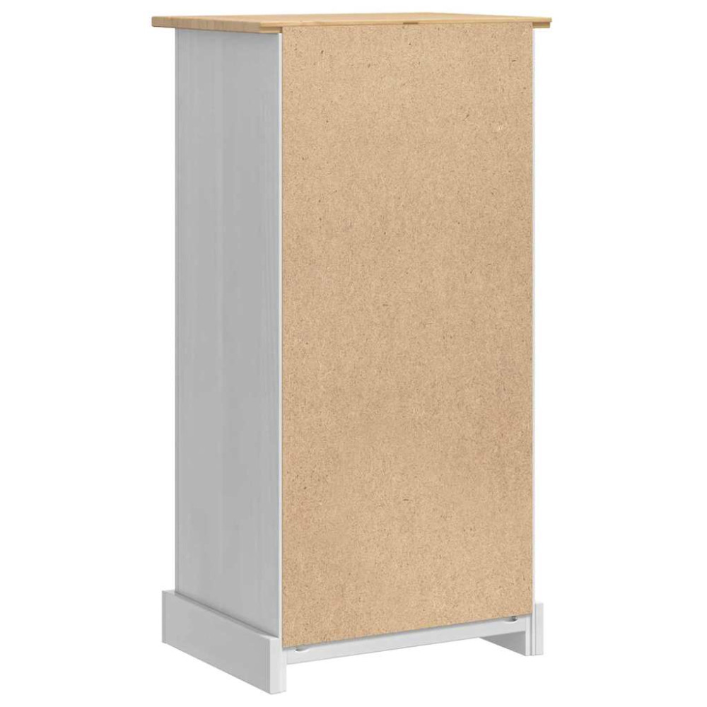 Produktbild för Sängbord med låda Corona Vit 53 x 39 x 103 cm Massiv furu