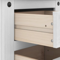 Produktbild för Sängbord med låda Corona Vit 53 x 39 x 103 cm Massiv furu