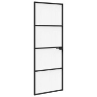 Produktbild för Hem dörr 76 x 201,5 x 3,5 cm Aluminium och Härdat Glas