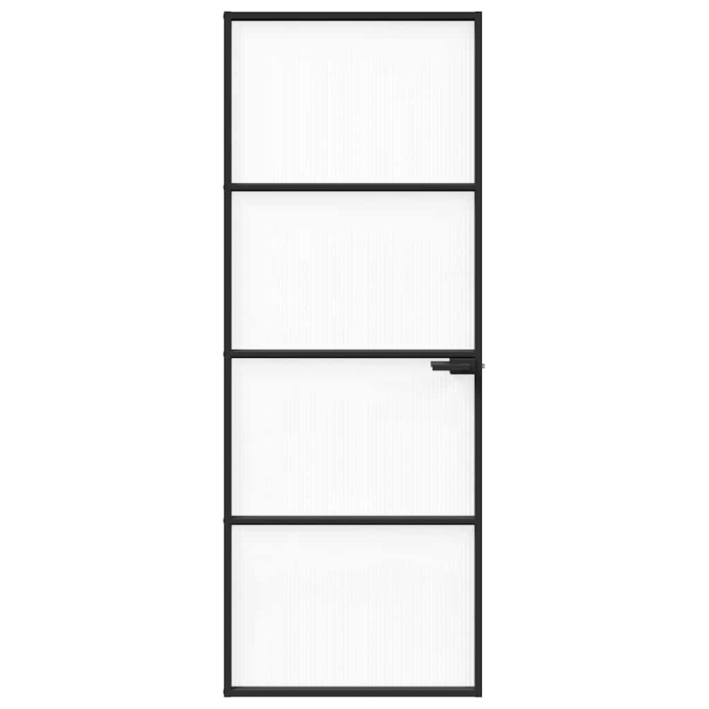Produktbild för Hem dörr 76 x 201,5 x 3,5 cm Aluminium och Härdat Glas