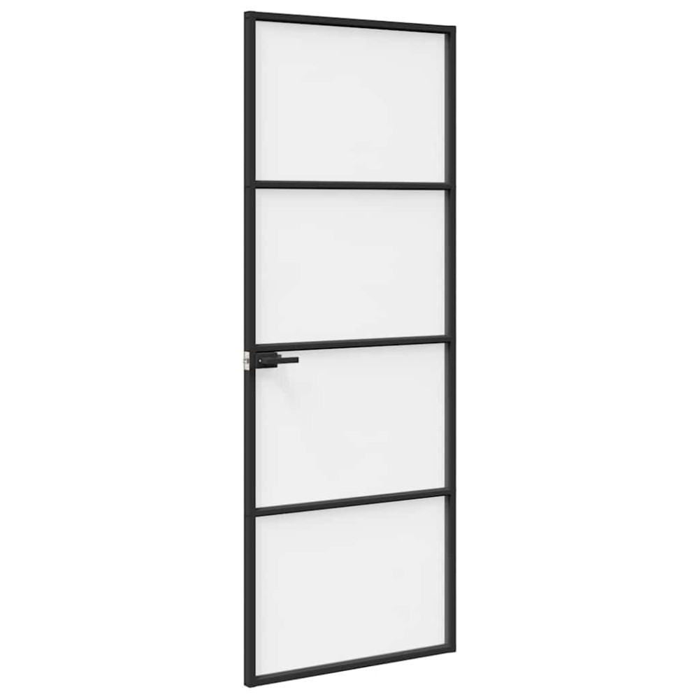 Produktbild för Hem dörr 76 x 201,5 x 3,5 cm Aluminium och Härdat Glas