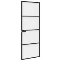 Produktbild för Hem dörr 76 x 201,5 x 3,5 cm Aluminium och Härdat Glas