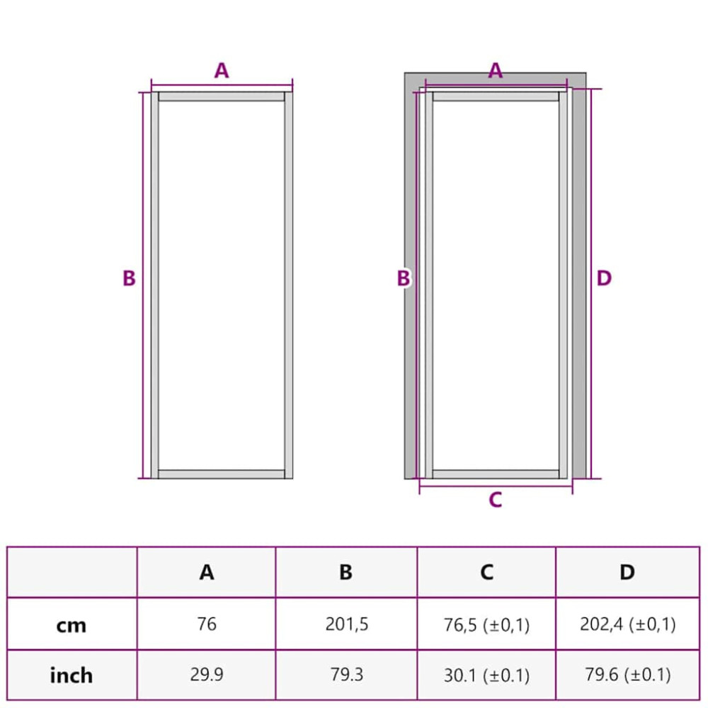 Produktbild för Hem dörr 76 x 201,5 x 3,5 cm Aluminium och Härdat Glas