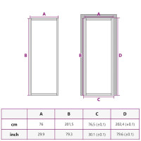 Produktbild för Hem dörr 76 x 201,5 x 3,5 cm Aluminium och Härdat Glas