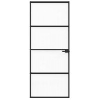 Produktbild för Hem dörr 83 x 201,5 x 3,5 cm Aluminium och Härdat Glas