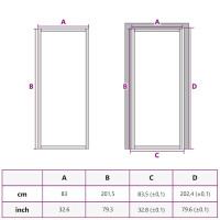 Produktbild för Hem dörr 83 x 201,5 x 3,5 cm Aluminium och Härdat Glas