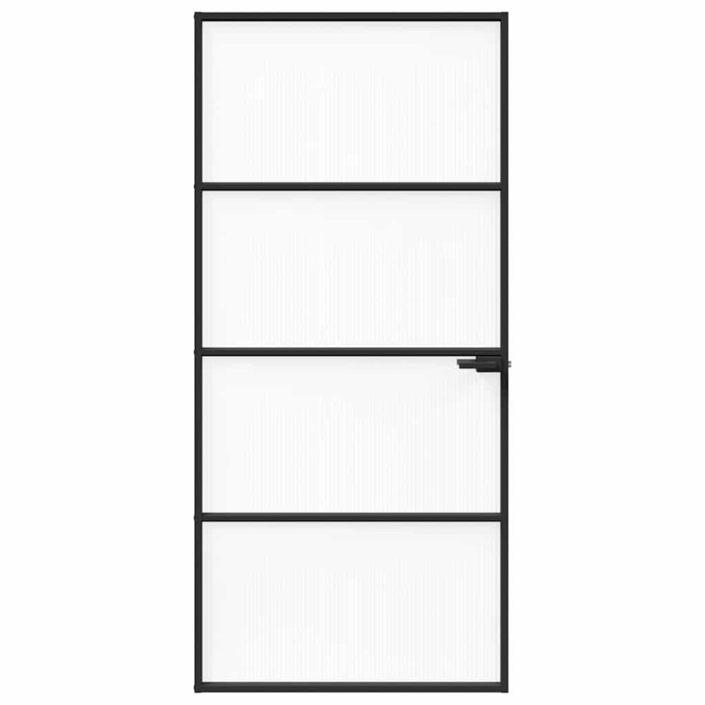 Produktbild för Hem dörr 93 x 201,5 x 3,5 cm Aluminium och Härdat Glas
