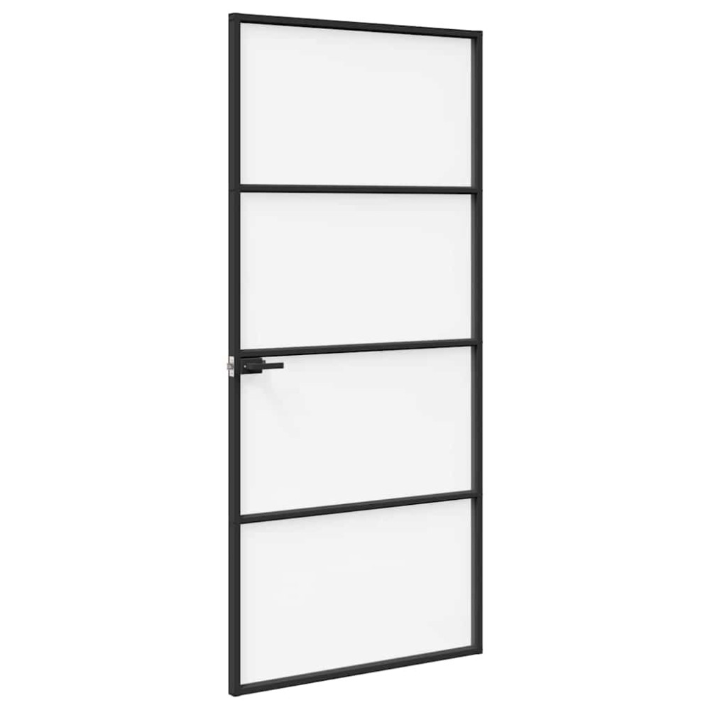 Produktbild för Hem dörr 93 x 201,5 x 3,5 cm Aluminium och Härdat Glas