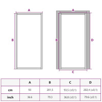 Produktbild för Hem dörr 93 x 201,5 x 3,5 cm Aluminium och Härdat Glas