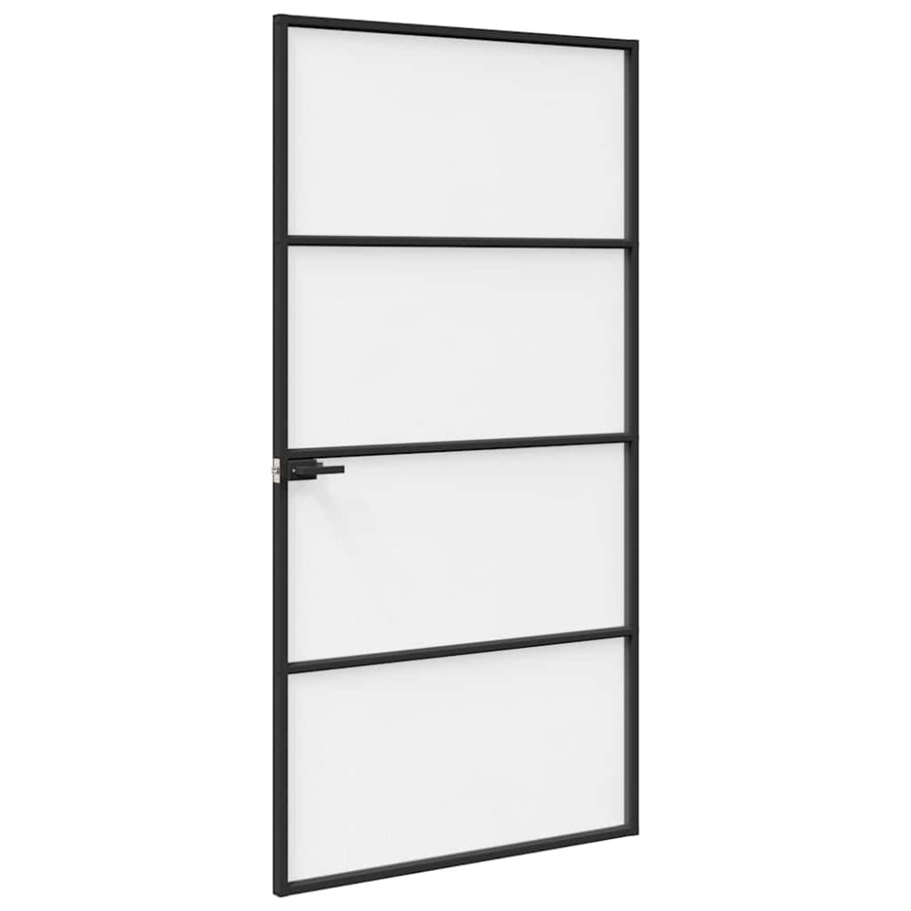 Produktbild för Hem dörr 102 x 201,5 x 3,5 cm Aluminium och Härdat Glas