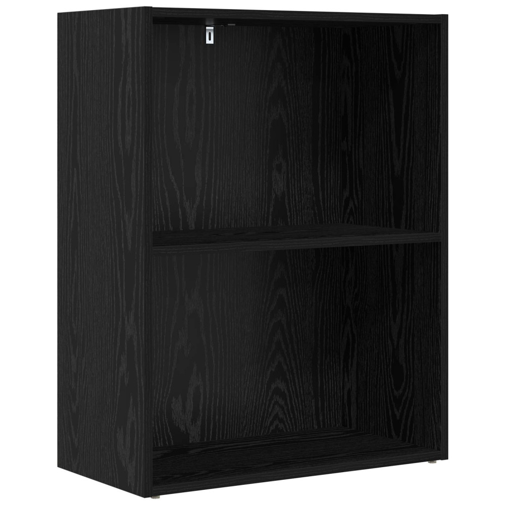 Produktbild för Hyllsystem Svart Ek 60 x 30 x 76.5 cm Konstruerat trä