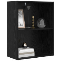 Produktbild för Hyllsystem Svart Ek 60 x 30 x 76.5 cm Konstruerat trä