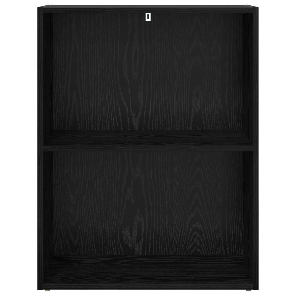 Produktbild för Hyllsystem Svart Ek 60 x 30 x 76.5 cm Konstruerat trä