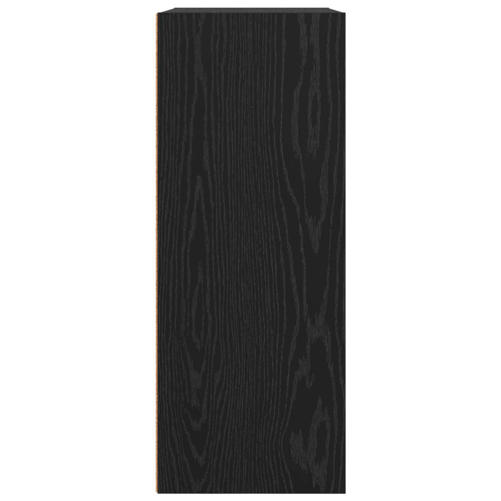 Produktbild för Hyllsystem Svart Ek 60 x 30 x 76.5 cm Konstruerat trä