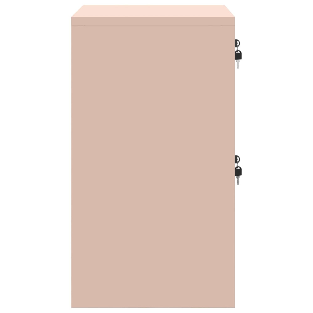 Produktbild för Arkivkåp med låda Rosa 45,5 x 42 x 74,5 cm Kallvalsat Stål