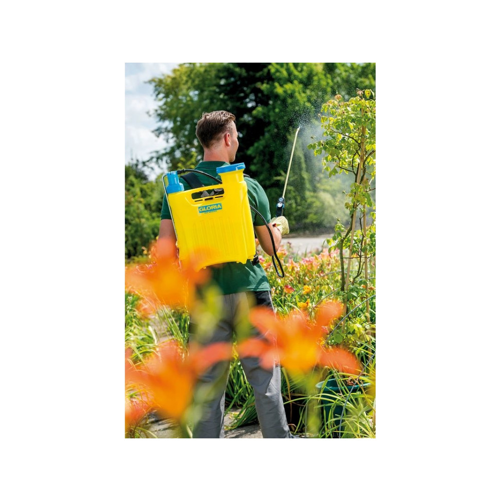 Produktbild för GLORIA Hobby 1200, Rygghängd trädgårdsspruta, 12 l, 12 l, Bl...