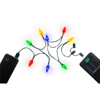 Produktbild för Goobay 60339, Fairy lights, Blå, Grön, Röd, Gul, Plast, IP20...