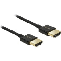Produktbild för Delock Slim Premium - HDMI-kabel med Ethernet - 3 m