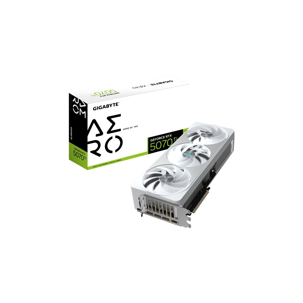 Produktbild för Gigabyte GeForce RTX 5070 Ti AERO OC 16G - grafikkort - GeForce RTX 5070 Ti - 16 GB