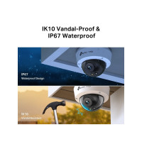 Produktbild för TP-Link VIGI C250 V1 - nätverksövervakningskamera - kupol