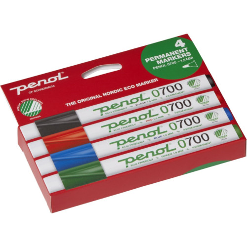 PENOL Marker Penol 0700 ass. färger 1,5 mm rund spets permanent
