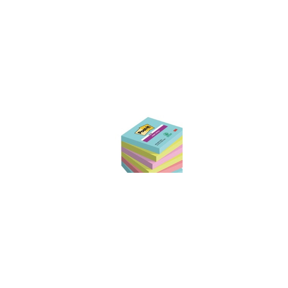 Produktbild för Post-it Super Sticky Notes Cosmic, 76mm x 76mm, 90 blad, pak...